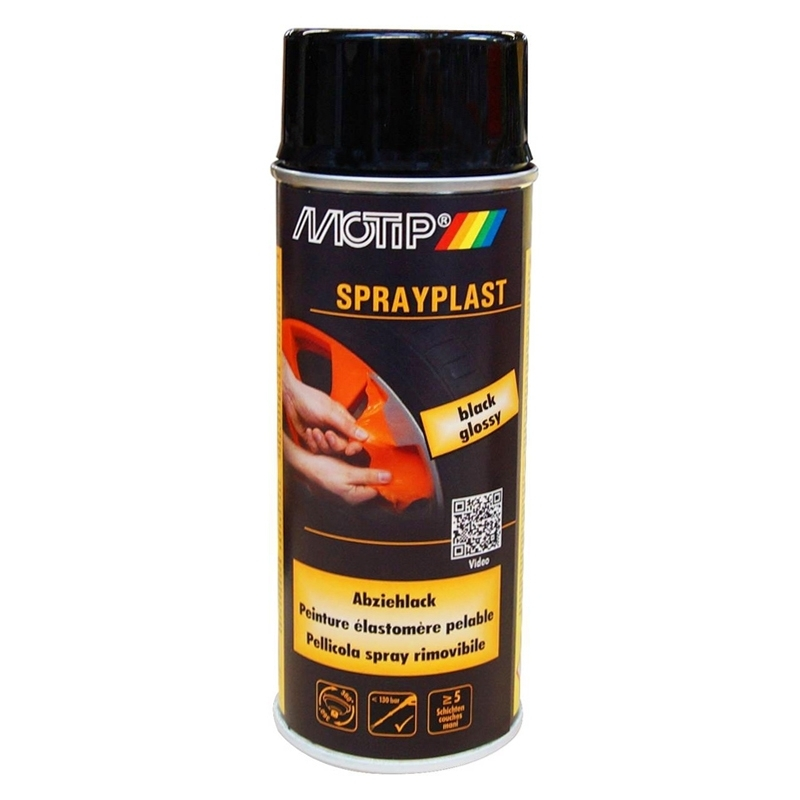 Bombe De Peinture Pelable Spraylast Noir BRILLANT Motip 400ml 3 Bombe De Peinture Pelable Spraylast Noir BRILLANT Motip 400ml