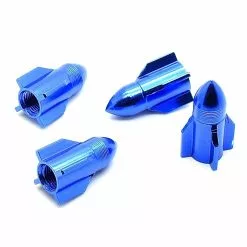 Funecobikes Bouchon De Valve Missile Bleu En Aluminium - Par 4 -Ventes de pièces de vélo bouchon de valve missile bleu en aluminium par 4 3