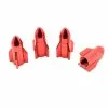 Funecobikes Bouchon De Valve Missile Rouge En Aluminium - Par 4 -Ventes de pièces de vélo bouchon de valve missile rouge en aluminium par 4