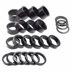 Funecobikes Coffret Entretoise Direction ALU Noir 1"1/8-28.6 Extérieur - 24 Pièces