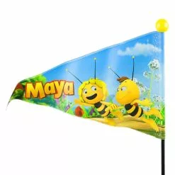 Vélo Original Drapeau De Vélo Maya L'abeille 150 Cm Vinyle Noir/jaune