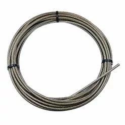 ELVEDES 10m Gaine De Frein Titanium Silver Tressee Avec Liner Diamètre 5,0mm