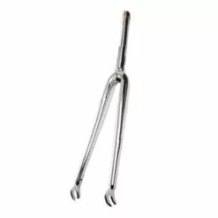 Funecobikes Fourche Route Droite 700 Chromée 1"fileté étrier Hauteur 60 Mm