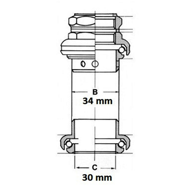 Point Jeu De Direction 1"1/8 Pour Pivot Fileté 4 Point Jeu De Direction 1"1/8 Pour Pivot Fileté – Image 2