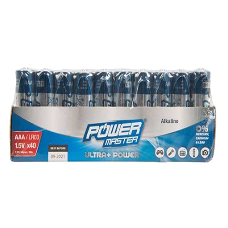 PowerMaster Lot De 40 Piles Alcalines Super LR03 Type AAA 4 PowerMaster Lot De 40 Piles Alcalines Super LR03 Type AAA – Image 2