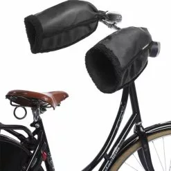 Manchons BASIL Noirs En Cuir Végétal Pour Guidon Vélo -Ventes de pièces de vélo manchons basil noirs en cuir vegetal pour guidon velo 1 2