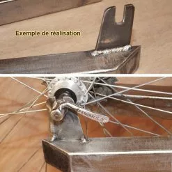 Ventes de pièces de vélo -Ventes de pièces de vélo pattes acier a souder pour maintien roue de velo et remorque 1