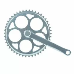 Messingschlager Pédalier De Vélo Mono-vitesse 46 Dents Vintage Pour Axe Clavette