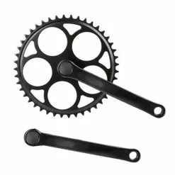 Messingschlager Pédalier Vélo Vintage Noir Singlespeed 44 Dents Pour Axe Carré