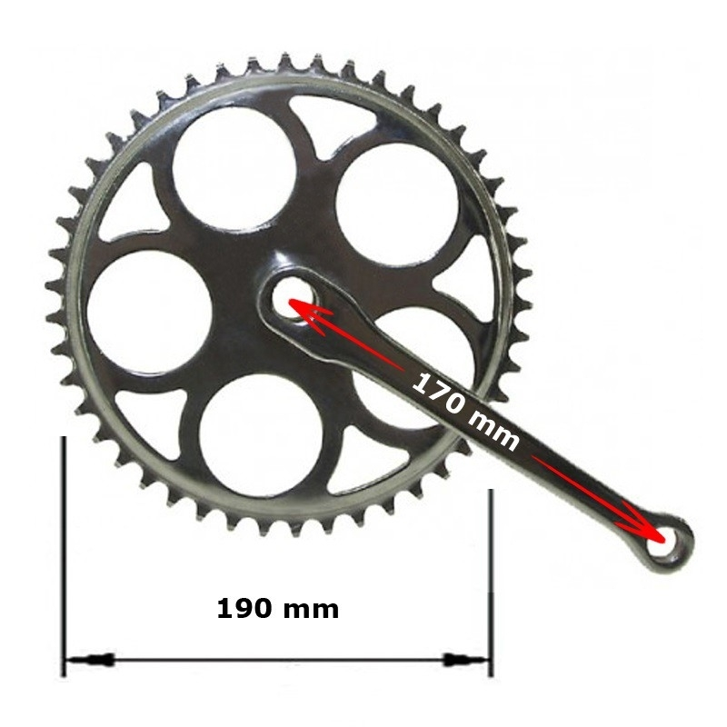 Messingschlager Pédalier Vintage Mono Plateau à Clavette 4 Messingschlager Pédalier Vintage Mono Plateau à Clavette – Image 2