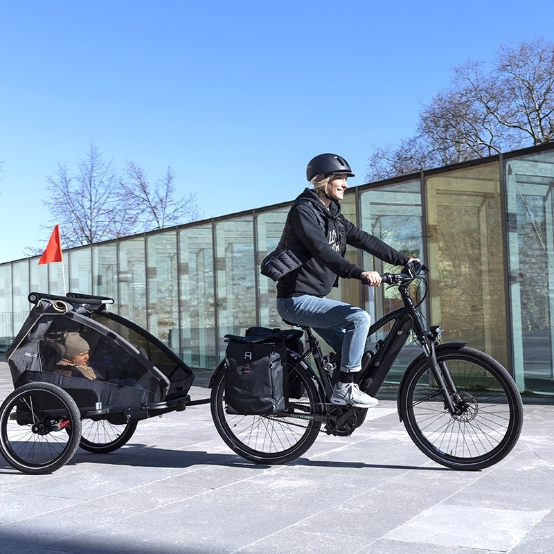 XLC Remorque Enfant Duo S 20 Gris/beige/anthracite 5 XLC Remorque Enfant Duo S 20 Gris/beige/anthracite – Image 3