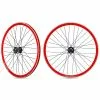 Funecobikes Roue Arriere Fixie Jante Rouge Moyeu Noir -Ventes de pièces de vélo roue arriere fixie jante rouge moyeu noir