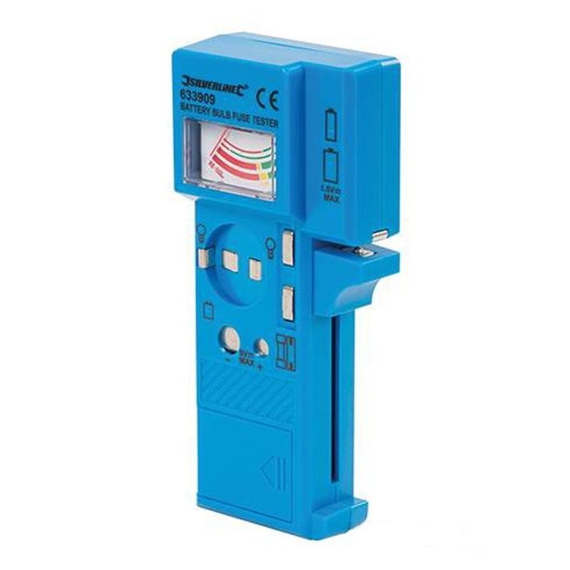 Silverline Testeur De Piles Universel Pour Accus , Fusibles Et Ampoules De Vélo 3 Silverline Testeur De Piles Universel Pour Accus , Fusibles Et Ampoules De Vélo