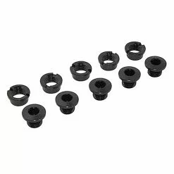 Funecobikes Vis Cheminée Aluminium Noir Pour Pédalier Monoplateau - Par 5